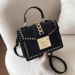 Faux Leather Rivet Purse